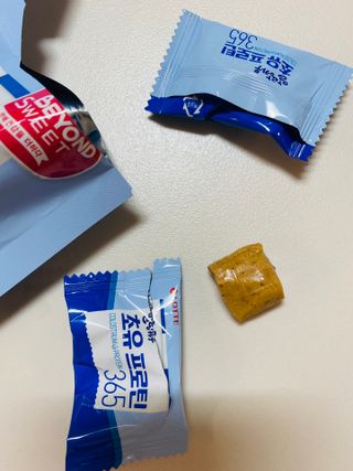 롯데제과 말랑카우 초유프로틴365 — 2점을 준 리뷰어가 2021년 9월 올린 사용 사진