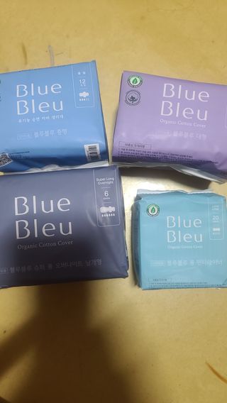 블루블루 유기농 순면 커버 생리대 — 5점을 준 리뷰어가 2021년 1월 올린 사용 사진