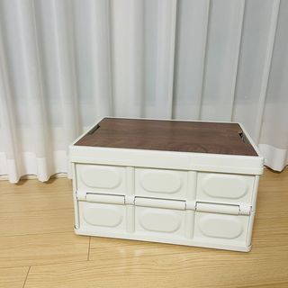 나무드 [nothing] 접이식 폴딩박스 수납 정리함 공간 리빙 박스 56L — 4점을 준 리뷰어가 2021년 10월 올린 사용 사진