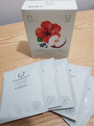 딜라이트 프로젝트 블렌딩티 우엉호박티, 히비후르츠티, 쟈스민캐모티 — 5점을 준 리뷰어가 2021년 7월 올린 사용 사진