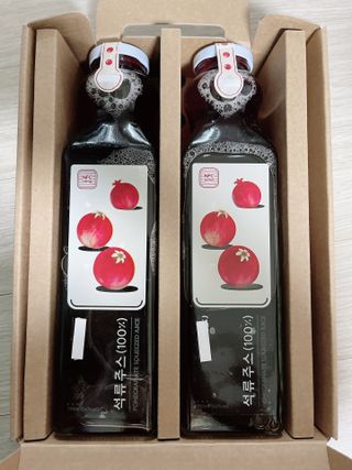[바이윙클] 페르시아 유기농 석류 착즙주스 750ml 2병 + 선물박스 세트 — 4점을 준 리뷰어가 2022년 3월 올린 사용 사진