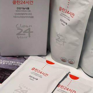 클린24시간 1BOX(5포) + 전용보틀(500ml) — 5점을 준 리뷰어가 2022년 8월 올린 사용 사진
