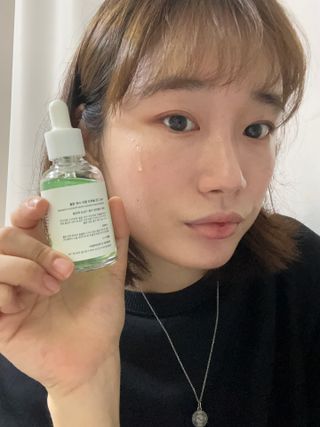 [녹산] 그린 솔루션 멀티 수분 앰플 + 그린 솔루션 멀티 수분크림 — 5점을 준 리뷰어가 2022년 10월 올린 사용 사진
