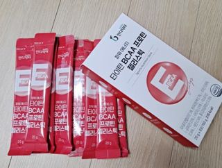 [인디닥터] 타이탄 BCAA 프로틴 젤리스틱 — 5점을 준 리뷰어가 2022년 6월 올린 사용 사진