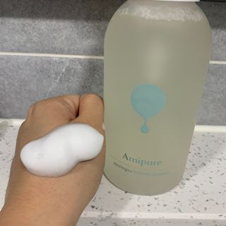 아미퓨어 [라이브] 피부장벽 강화를 위한 머랭 버블 클렌저 천연계면활성제로 온가족 사용가능 — 4점을 준 리뷰어가 2021년 6월 올린 사용 사진