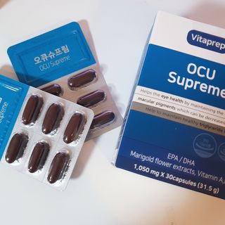 뉴트리션팩토리 비타프렙 오큐슈프림 루테인 오메가3 1050mg — 4.5점을 준 리뷰어가 2021년 6월 올린 사용 사진