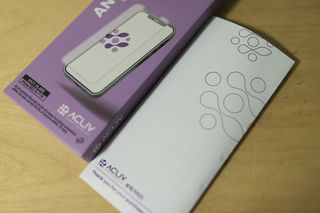 아클리브 Premium 항균 항바이러스 액정 보호필름(iPhone) — 4.5점을 준 리뷰어가 2022년 9월 올린 사용 사진