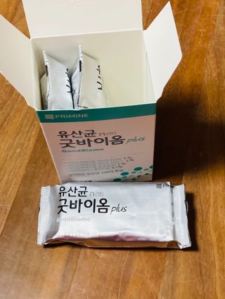 프리마인 유산균 국가지정연구소 선정, 살아있는 생유산균 200억 마리의 힘. 유산균n굿바이옴플러스 — 5점을 준 리뷰어가 2022년 4월 올린 사용 사진