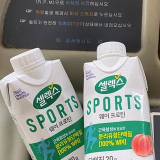 셀렉스스포츠 셀렉스 스포츠 웨이 프로틴 복숭아_ 330ml x 12팩 — 5점을 준 리뷰어가 2021년 3월 올린 사용 사진