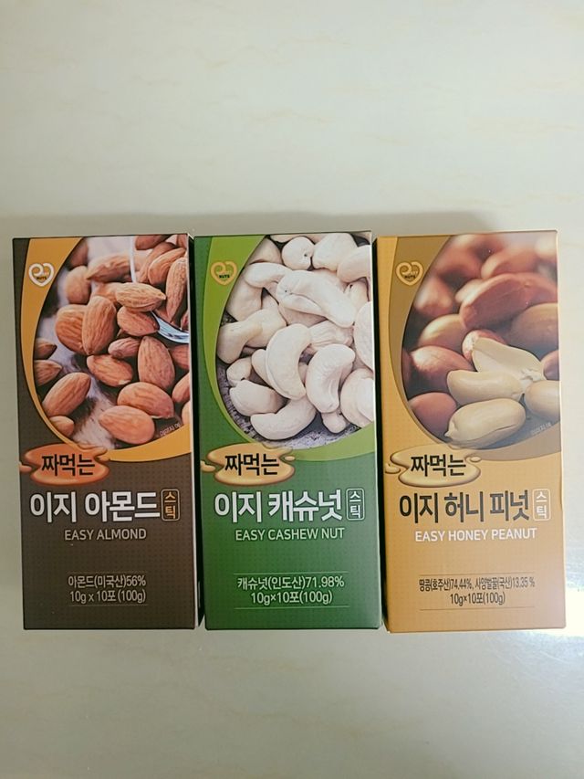 짜먹는 이지아몬드, 짜먹는 이지허니피넛, 짜먹는 이지캐슈넛 각 10g X  10포 리뷰 사진