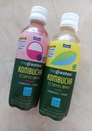 더그레잇티 콤부차 [매일유업] 더그레잇티 44kcal 콤부차 300ml *12개입 (오리지널 6개+베리리치 6개) — 5점을 준 리뷰어가 2023년 7월 올린 사용 사진