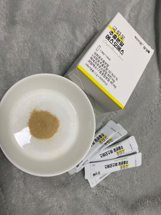 체인미 국화꽃 추출분말 에스오에스 곡류효소 과일채소 17종 혼합 분말 스틱 — 4점을 준 리뷰어가 2021년 11월 올린 사용 사진