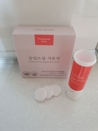 [슬림드랍 석류맛] 건기식 다이어트 보조제 겸 비타민 — 5점을 준 리뷰어가 2022년 1월 올린 사용 사진
