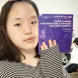 101스킨 영앤리치 하이드로겔 마스크팩 — 5점을 준 리뷰어가 2021년 2월 올린 사용 사진