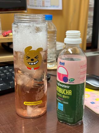 더그레잇티 콤부차 [매일유업] 더그레잇티 44kcal 콤부차 300ml *12개입 (오리지널 6개+베리리치 6개) — 5점을 준 리뷰어가 2023년 8월 올린 사용 사진