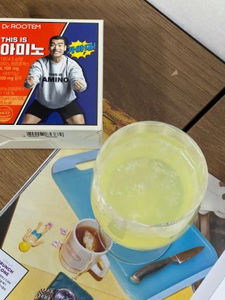 [닥터루템] THIS IS 아미노 디스이즈아미노 필수 조원희 아미노산 1box(15포) — 4.5점을 준 리뷰어가 2022년 11월 올린 사용 사진