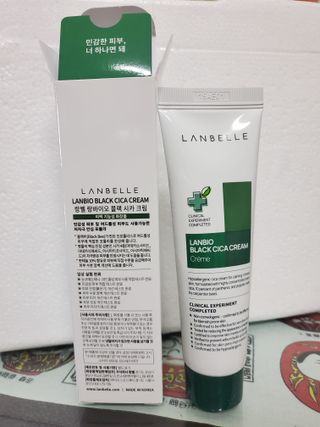 랑벨 랑바이오 블랙 시카 크림 50ml(블랙비 프로폴리스, 시카 4종, 판테놀 10 함유) — 5점을 준 리뷰어가 2022년 7월 올린 사용 사진