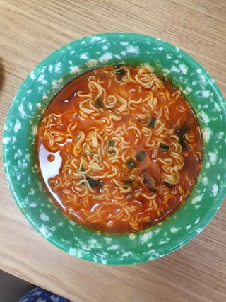 [풀무원] 자연은맛있다 정면, 백면, 홍면  세트 — 5점을 준 리뷰어가 2021년 4월 올린 사용 사진