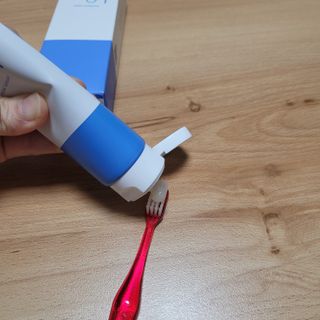 [심폐소생소] 무불소 임산부 천연 치약 — 5점을 준 리뷰어가 2021년 8월 올린 사용 사진