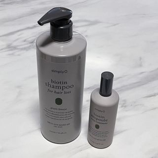 심플리오 비오틴 탈모케어 솔루션 2종 샴푸 500ml + 앰플 1개입 — 5점을 준 리뷰어가 2022년 4월 올린 사용 사진