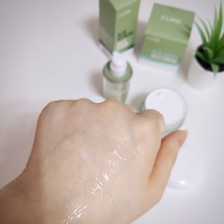 김정문알로에 큐어 큐어 알로에 리프레쉬 젤리 세럼, 큐어 알로에 하이드로 젤리 크림 — 5점을 준 리뷰어가 2021년 2월 올린 사용 사진