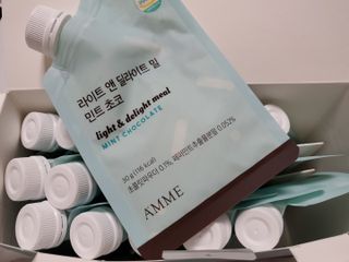 아므_이너뷰티 라이트 앤 딜라이트 밀 민트 초코 — 5점을 준 리뷰어가 2021년 8월 올린 사용 사진
