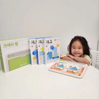 크레타탭 차세대 사고력 유아수학 학습기 페이퍼 태블릿 — 4.5점을 준 리뷰어가 2023년 9월 올린 사용 사진