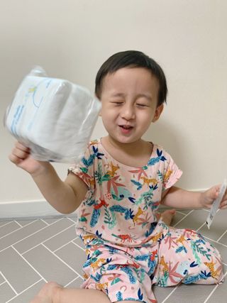 설랩수앤슈, 직접 만들어 쓰는 아기 물티슈 — 5점을 준 리뷰어가 2021년 7월 올린 사용 사진