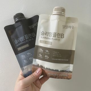 일일하우 슬리밍 플랜B 고소한 귀리맛, 진한 카카오맛 (체중조절식) — 2.5점을 준 리뷰어가 2023년 8월 올린 사용 사진