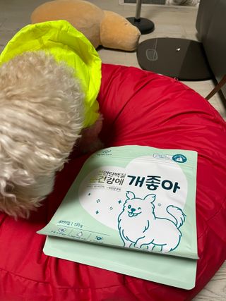 My Pet Care 천연단백질 눈건강에 개좋아 — 5점을 준 리뷰어가 2021년 3월 올린 사용 사진