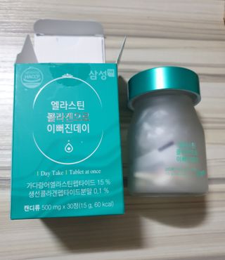 체인미 엘라스틴 콜라겐으로 이뻐진데이 500mg x 30정 — 5점을 준 리뷰어가 2021년 12월 올린 사용 사진