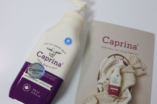 [카프리나]프레쉬 산양밀크 어메이징 바디로션 350ml (시어버터 향) — 5점을 준 리뷰어가 2023년 6월 올린 사용 사진