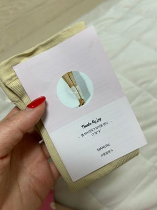 주식회사 땡스마이파트너 [구매평] 땡스마이레그 의료용 종아리압박밴드 다리붓기 혈액순환 압박스타킹 — 4점을 준 리뷰어가 2025년 3월 올린 사용 사진
