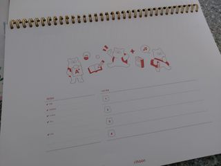 리훈 곰부 체크리스트+ 곰부 리무버블스티커 1장 — 5점을 준 리뷰어가 2021년 5월 올린 사용 사진