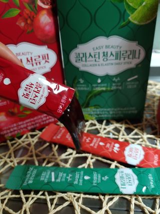 서울에프엔비 콜라스틴 3종 뷰티젤리스틱 45입 [ABC핏 15입 /  석류핏 15입 / 청스피루리나 15입] — 5점을 준 리뷰어가 2021년 7월 올린 사용 사진