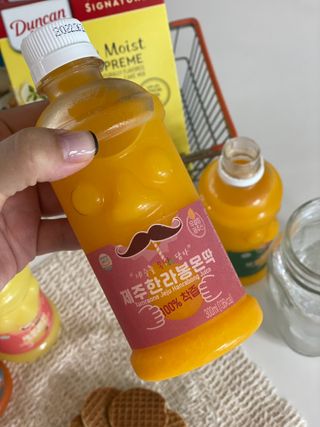탐라원 제주의 맛, 몬딱주스 4종세트 - 한라봉몬딱주스, 천혜향몬딱주스, 청귤에이드, 당근몬딱주스 — 5점을 준 리뷰어가 2021년 8월 올린 사용 사진