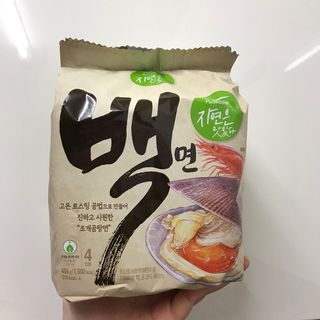 [풀무원] 자연은맛있다 정면, 백면, 홍면  세트 — 3.5점을 준 리뷰어가 2021년 4월 올린 사용 사진