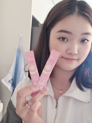 [인디닥터] 면역 생생 핑크 이뮨 젤리 — 5점을 준 리뷰어가 2022년 4월 올린 사용 사진