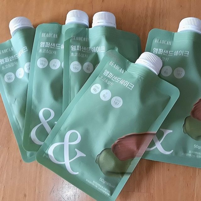 [뷰캔] 건강한 식사대용 앰퍼샌드 단백질 쉐이크 초코&말차 50g 리뷰 사진