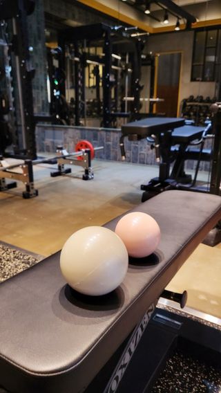 트라택 쿠셔닝 웨이트볼 0.5kg + 1kg SET — 4점을 준 리뷰어가 2022년 5월 올린 사용 사진