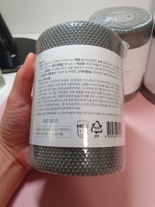 [생활공작소] 일회용 수세미 미니_그레이 60매 x 3입 — 5점을 준 리뷰어가 2021년 3월 올린 사용 사진