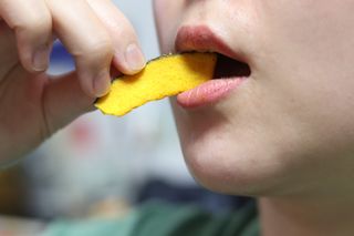 딜라이트 프로젝트 원물칩 5종 9ea(고구마칩, 자색고마칩, 느타리버섯칩, 비트 믹스칩, 단호박 믹스칩) — 5점을 준 리뷰어가 2022년 4월 올린 사용 사진