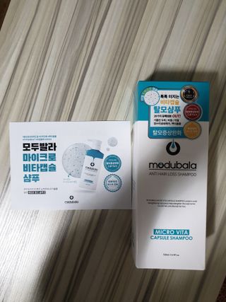 모두발라 마이크로 비타캡슐 탈모샴푸 — 5점을 준 리뷰어가 2022년 1월 올린 사용 사진