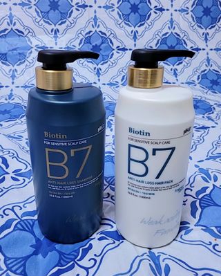 [포레스트스토리] B7 안티 헤어로스 샴푸1,000ml + 헤어팩 1,000ml — 5점을 준 리뷰어가 2021년 3월 올린 사용 사진