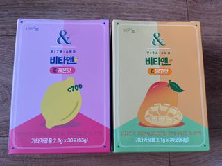 비타앤C 레몬맛, 망고맛 — 5점을 준 리뷰어가 2021년 6월 올린 사용 사진