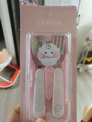 유비맘 스푼포크 케이스 세트 1+1 _컬러랜덤 발송 — 5점을 준 리뷰어가 2021년 1월 올린 사용 사진