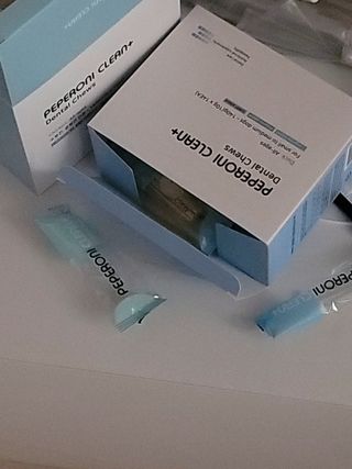페페로니 2종 세트 클린플러스 덴탈껌 치킨+덕 — 4점을 준 리뷰어가 2021년 8월 올린 사용 사진