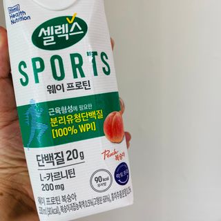 셀렉스스포츠 셀렉스 스포츠 웨이 프로틴 복숭아_ 330ml x 12팩 — 5점을 준 리뷰어가 2021년 8월 올린 사용 사진