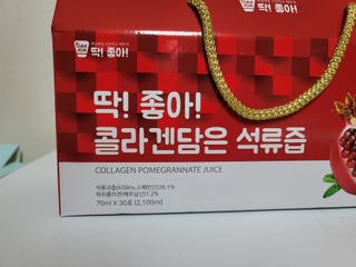 미쁨생활건강 콜라겐 담은 석류즙 70ml x 30포 — 5점을 준 리뷰어가 2021년 9월 올린 사용 사진