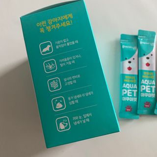 펫시랩 반려견용 액상 프리바이오틱스 아쿠아펫 — 4점을 준 리뷰어가 2020년 12월 올린 사용 사진